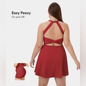 HALARA Backless Cut Out Side Pocket Exercise Plus Size Dress-Easy Peezy sz 16 XL